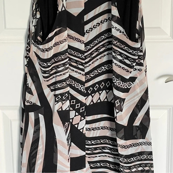 Joseph Ribkoff Semi-Sheer Faux Wrap Printed Dress - 29499 - Picture 12 of 16